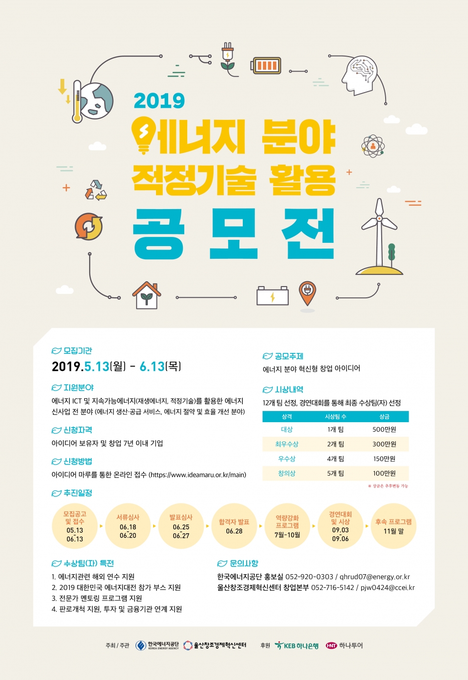 에너지 분야 적정기술 확용 공모전 포스터