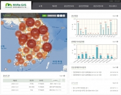 한국광해관리공단 지반정보 서비스 화면.
